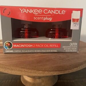 Yankee Candle Macintosh Scentplug Fragrance Unit Refills 2 Pack New Sealed